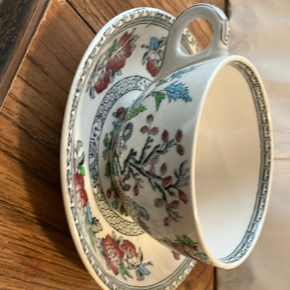 Vintage “Indian tree Woods of Burslem , England  set of 2 lovely cup n saucers - Picture 9 of 9